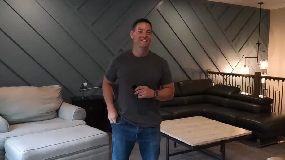 Huge Geometric Accent Wall